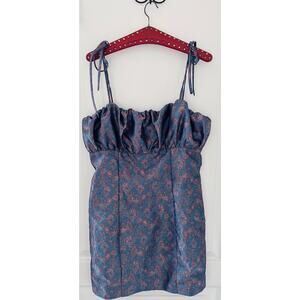 Majorelle Printed Tie Strap Dress sz L